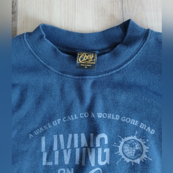 OBEY crewneck sweatshirt in blue, Size M - Picture 2 of 2